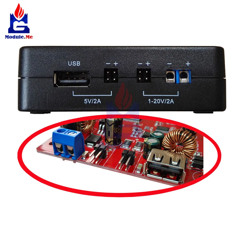 Мини lcd DC источник питания USB понижающий преобразователь с светодиодный дисплей Регулируемый источник питания для Raspberry Pi Arduino