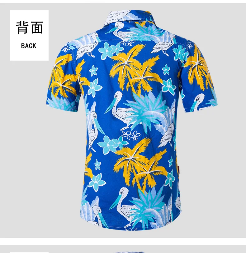 Гавайские мужские рубашки, дышащие, camisas para hombre, принт с животными, короткий рукав, Пляжная рубашка, Camisa Masculina, большие размеры M-5XL