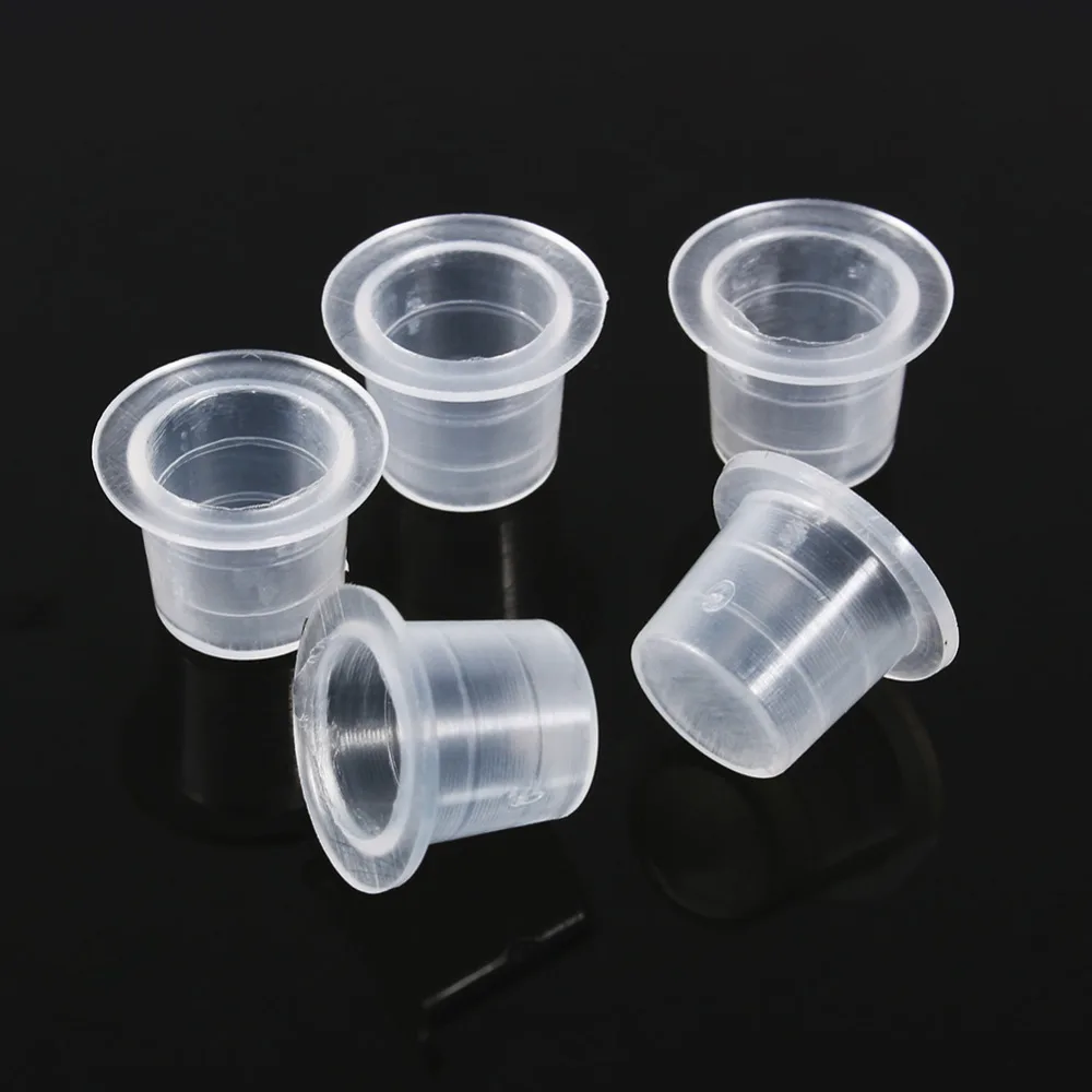 100 шт./компл. маленькая тату машина чашка с пигментными чернилами для поддержки