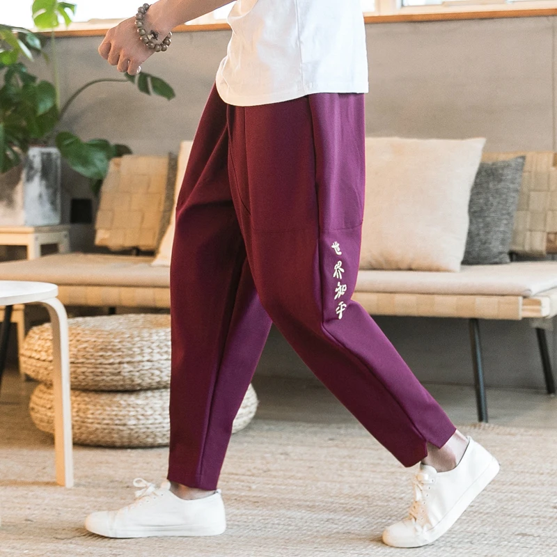 DEKUSO Длинные шаровары мужчины весна лето новый продукт мужской девять часть брюки