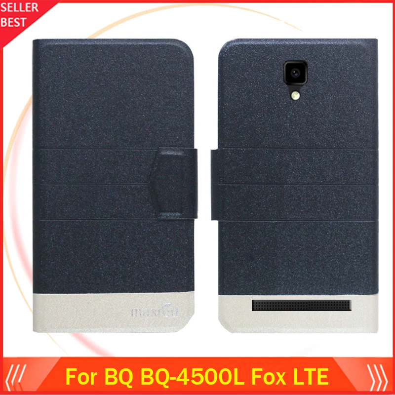 5 Colors Hot! BQ BQ-4500L Fox LTE Case Phone Leather Cover Factory Direct Luxury Full Flip Stand Shell Cases | Мобильные телефоны и