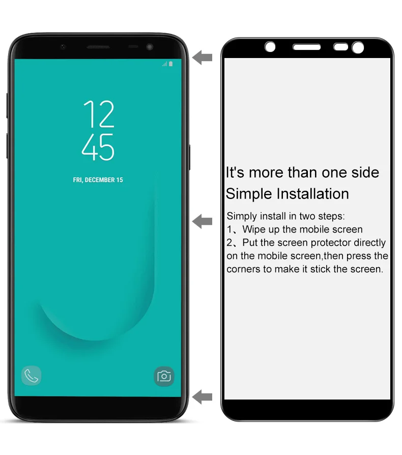Защитное стекло imak Pro + закаленное с полным экраном для Samsung Galaxy J4 J6 J8 Plus 2.5D