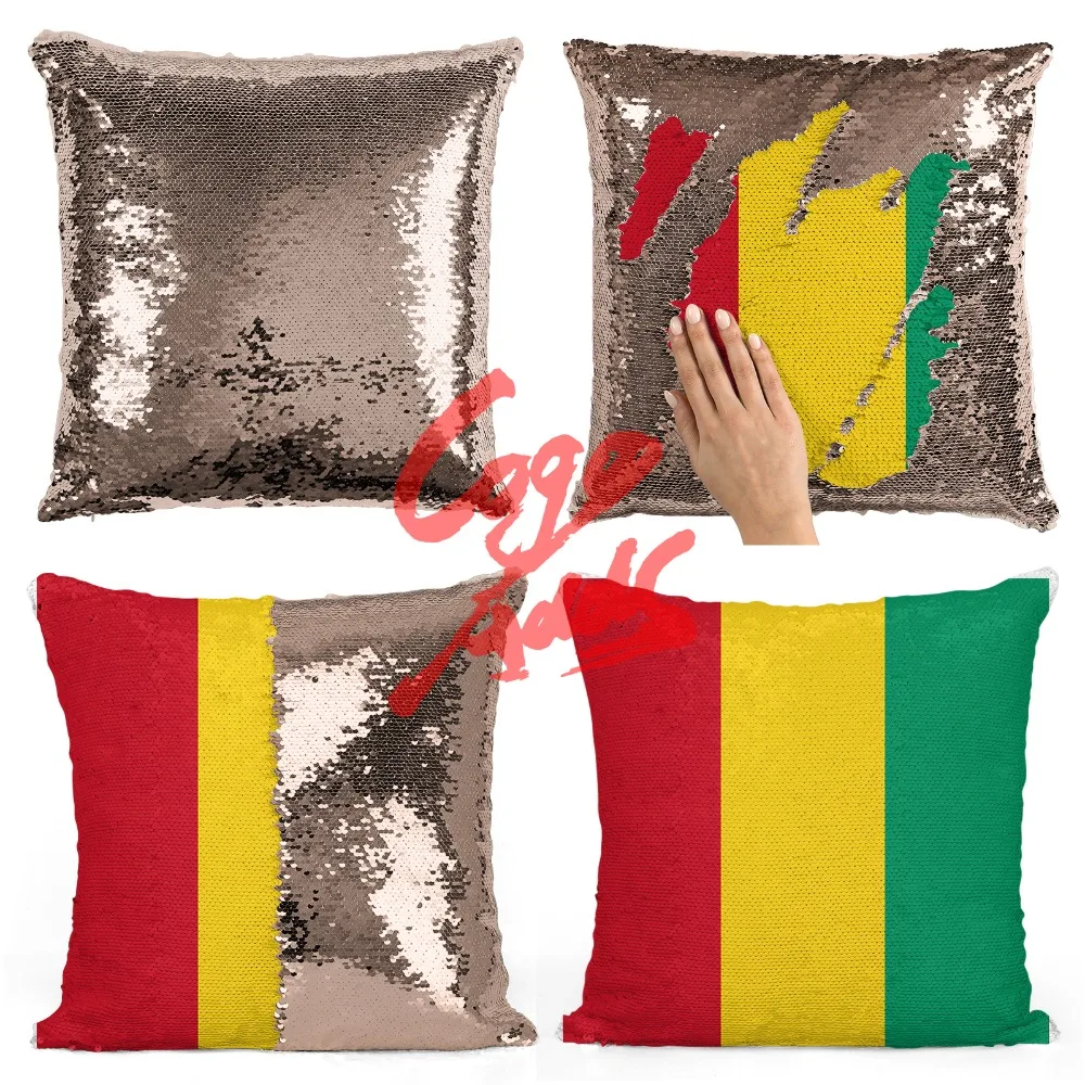

Guinea decorative throw pillows reversible mermaid sequin pillow case cover dropshipping