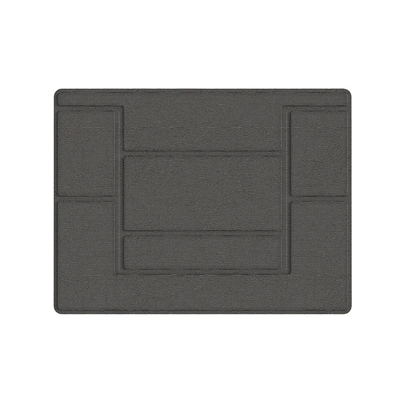 Grey Fold Portable Laptop Stand View Angle/Height Adjustable Pad Adhesive Bracket Invisible Magnetic Holder for Ipad Macbook Notebook - Color: Grey