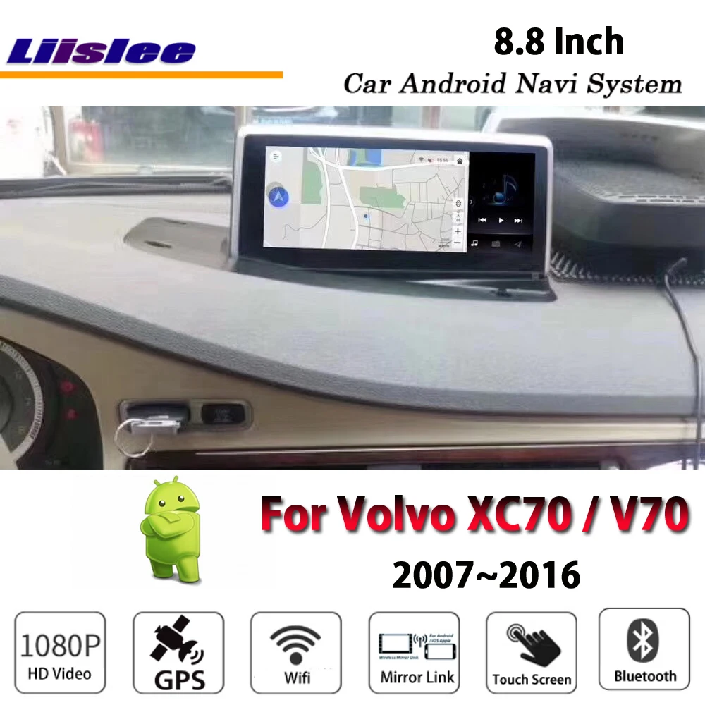 Liislee автомобильный Android мультимедиа для Volvo XC70 V70 2007~ Радио Видео Стерео Зеркало Ссылка Wifi gps карта Navi навигационная система
