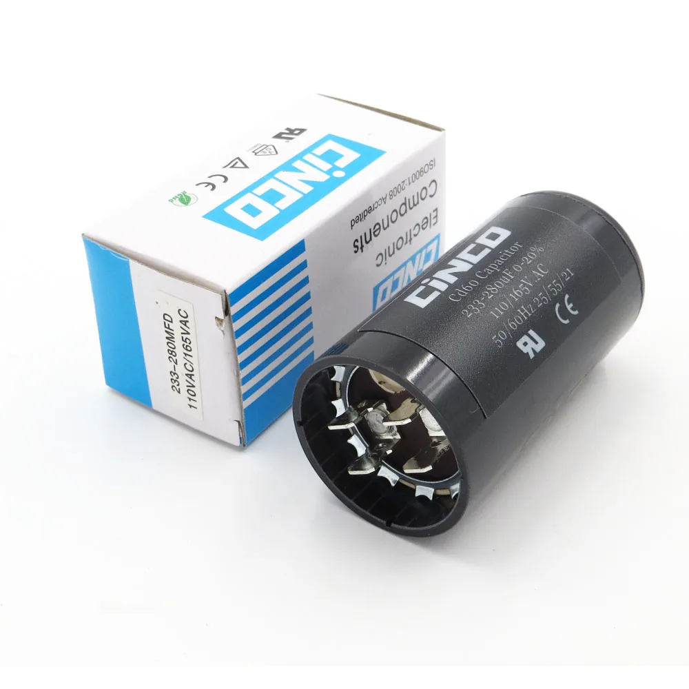 CD60 пусковые конденсаторы двигателя 233 мкФ 280 110V 125V 165V пусковой mfd UF mf компрессор HVAC