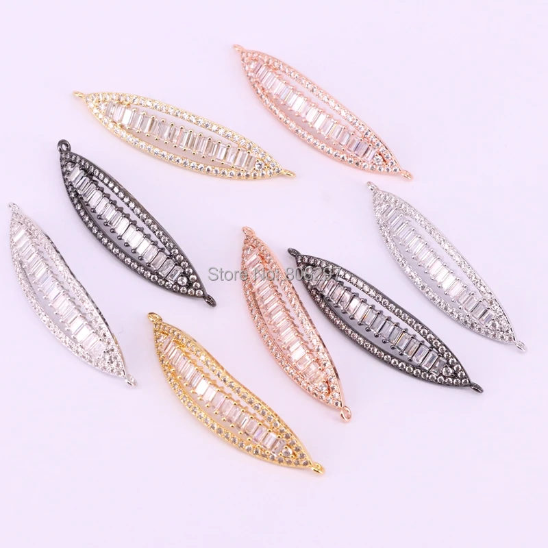 10 шт. дизайн моды нескольких цветов арочные Micro Pave CZ Шарм Разъем Регулируемая цепь макраме браслет для женщин