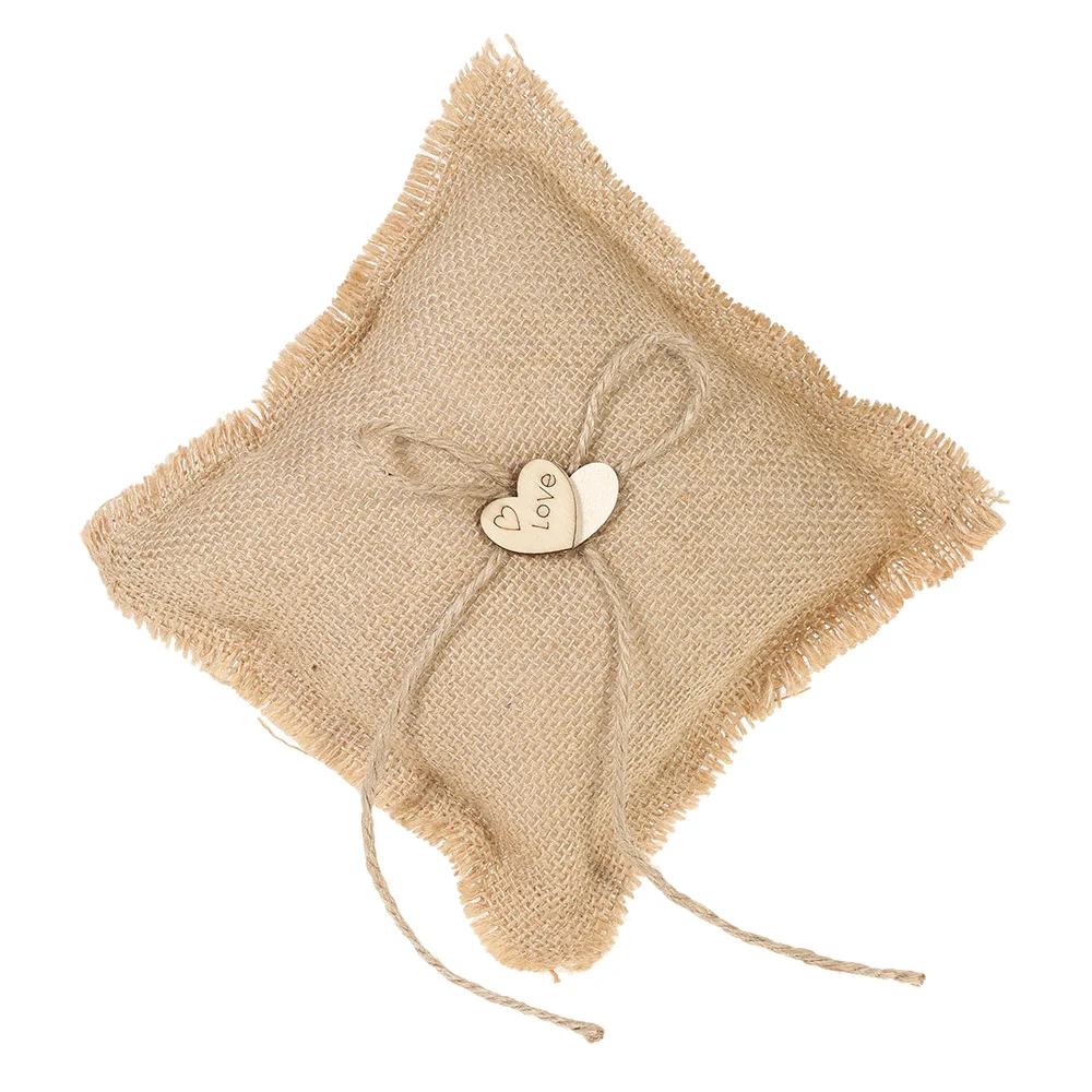 Винтажное кольцо с двойным сердцем джутовая и кружевная Цветочная корзина из