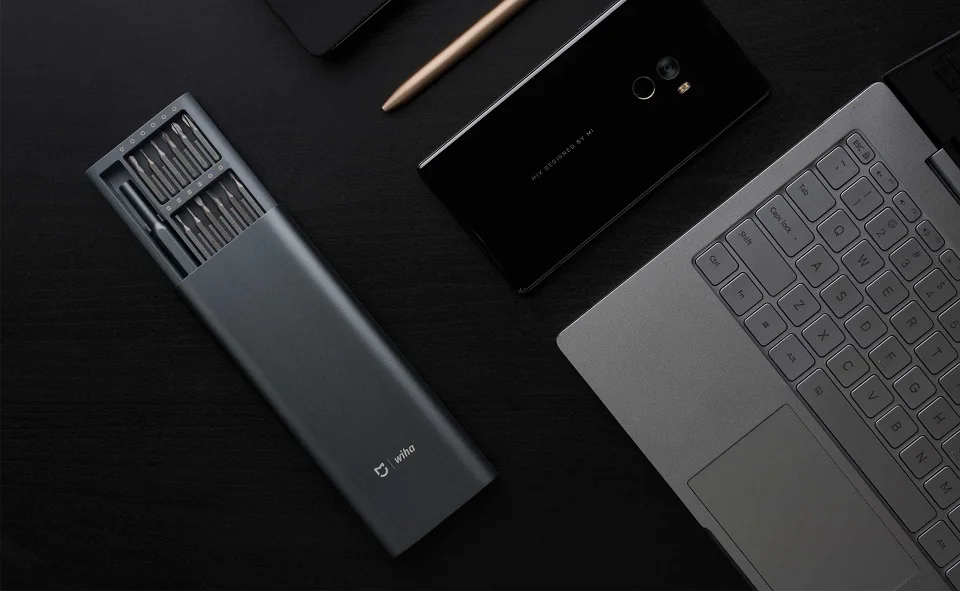 Набор отверток xiaomi Mijia Wiha для ежедневного использования, 24 прецизионные магнитные биты, аллюминевая коробка, отвертка xiaomi, комплект для умного дома