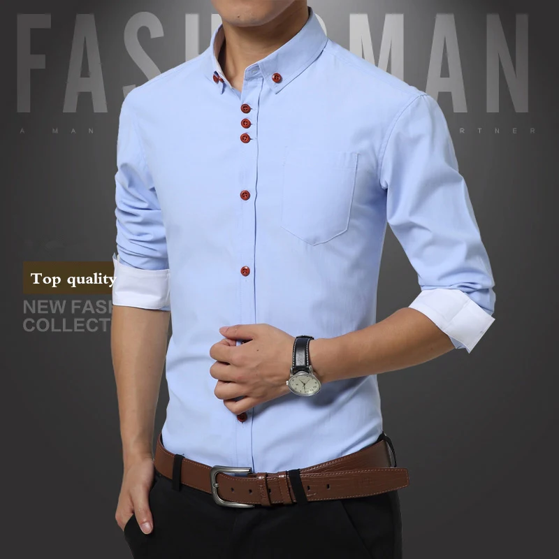 Мужская одежда Рубашки для мальчиков твердых Classic Fit Рубашки для мальчиков социальных CHEMISE Homme Розовый Повседневная рубашка мужская плюс Размеры официальная рубашка бренд мужской одежды 538 - Цвет: Многоцветный