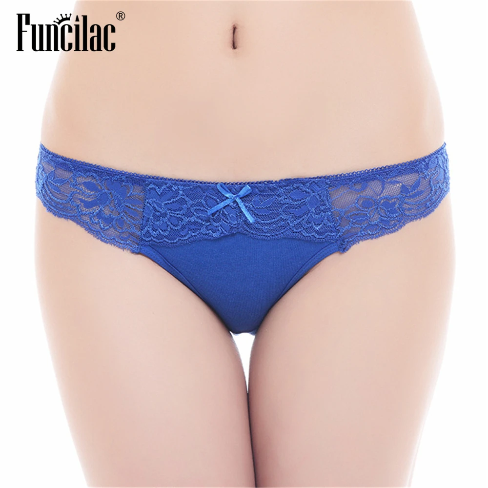 FUNCILAC женские хлопковые трусы сексуальные трусики для женщин кружевные
