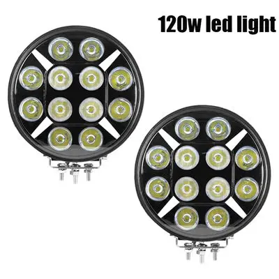 2PCS 2 шт. 9 дюймов 120W светодиодный рабочий светильник с Белый DRL 12V 24V внедорожные 4WD 4x4 светодиодный передние фары для джипа Toyota Пикап Camper прицеп - Цвет: 2PCS