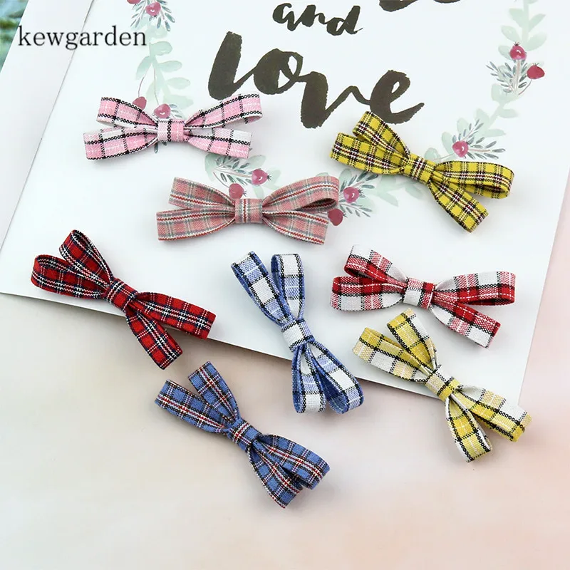 Клетчатая ткань Kewgarden тканевые ленты 2 &quot1&quot 3/8 &quotDIY брошь для галстука-бабочки