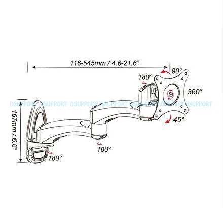 Кронштейн из алюминиевого сплава 15 &quot 27&quot ЖК Светодиодный настенный кронштейн