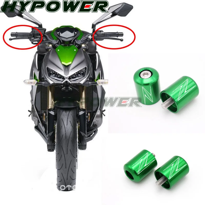 Ручки для KAWASAKI Z1000 Z900 Z800 Z750R Z750S Z650 Z300 Z250 наконечники руля крышка ползунок