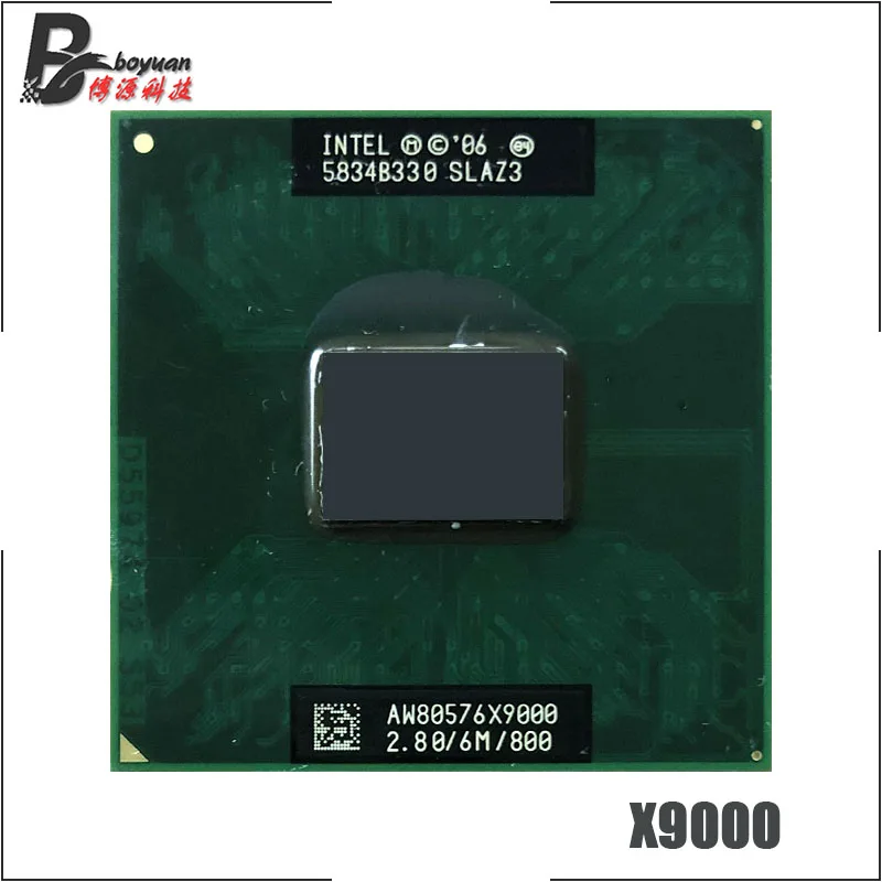 Процессор Intel Core 2 Extreme X9000 SLAQJ SLAZ3 8 ГГц двухъядерный двухпотоковый ЦПУ 6 Мб 44 Вт