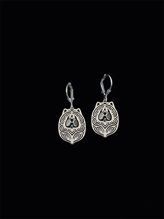 Мода персонализированные чау серьги капли золото Серебро Сережки Женская мода