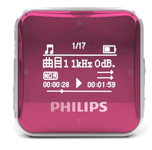 Розовый Новейший MP3-плеер PHILIPS SA2208, спортивный мини-плеер для студентов, запись FM, walkman SA2208 - Цвет: Розовый