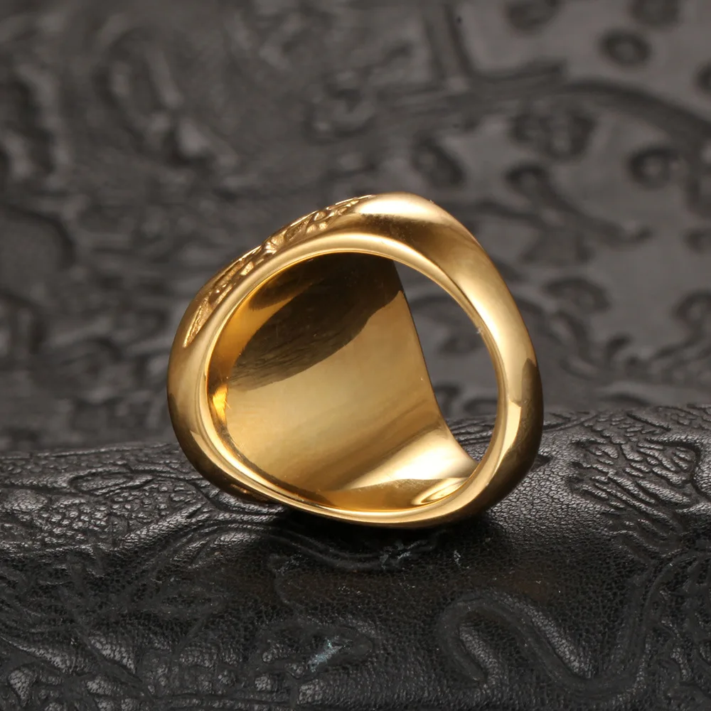 ARMNVNV кольцо из титановой стали для мужчин винтажное обручальное нержавеющей