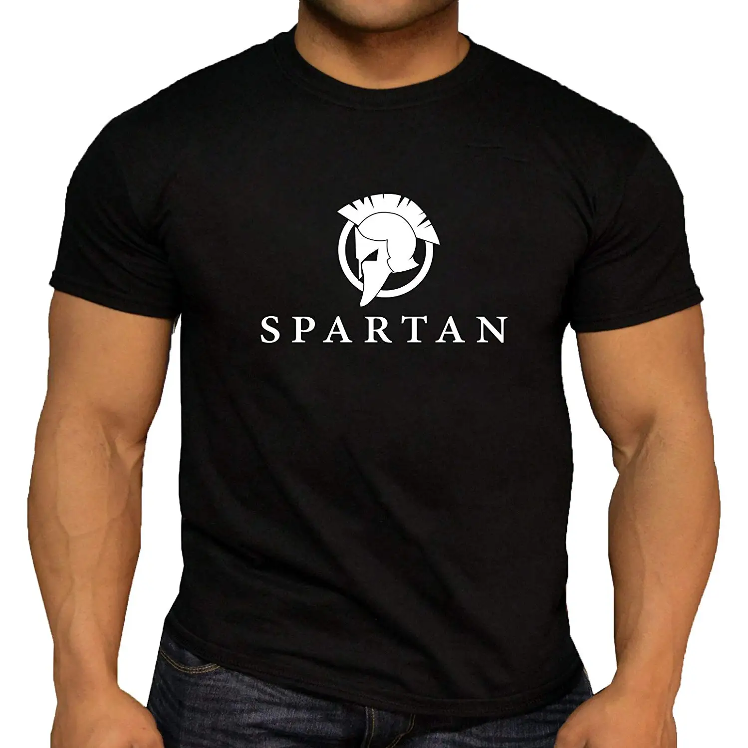 Качество Для Мужчин's Spartan Classic TrainingER тренировки Футболка. Тяжелая атлетика GymER