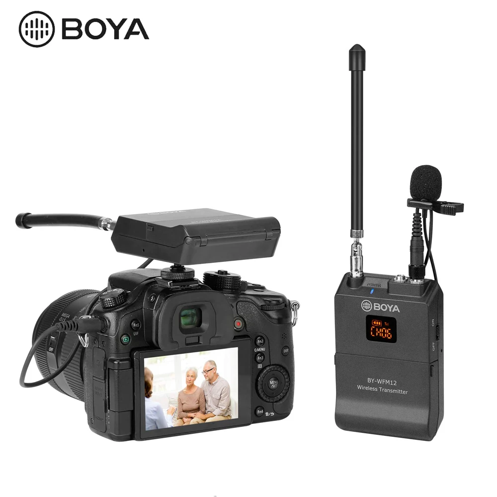 BOYA BY-WFM12 беспроводной микрофон VHFMic система для iPhone sony Canon DSLR видеокамеры Аудио рекордер PK WM4 BY-WM4