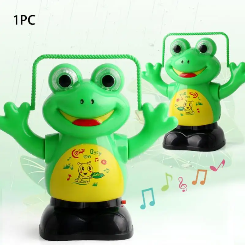 Новинка Электрический пропуская веревку лягушка Intelligent Light Музыка мультфильм