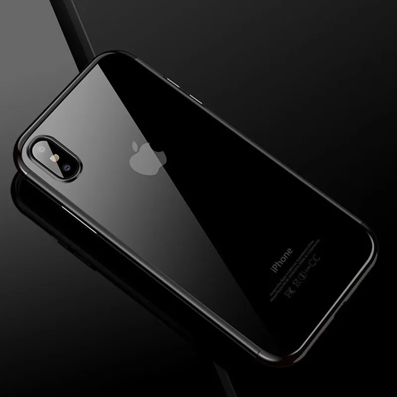 Милый силиконовый прозрачный чехол для iPhone X 6 6S Plus Мягкий из ТПУ Edge полное заднее