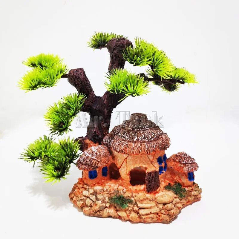 

Украшение для аквариума Mr.Tank из соломы, искусственная смола, для ловли креветок, накрытия домика, ландшафта