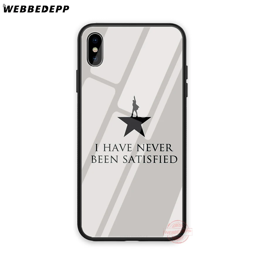 WEBBEDEPP Hamilton Музыкальный Чехол для телефона из закаленного стекла Apple iPhone XS Max XR X 8 7 6S