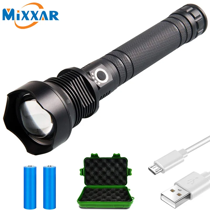 ZK20 Прямая поставка светодиодный фонарик XHP70 USB перезаряжаемый аккумулятор 18650 для