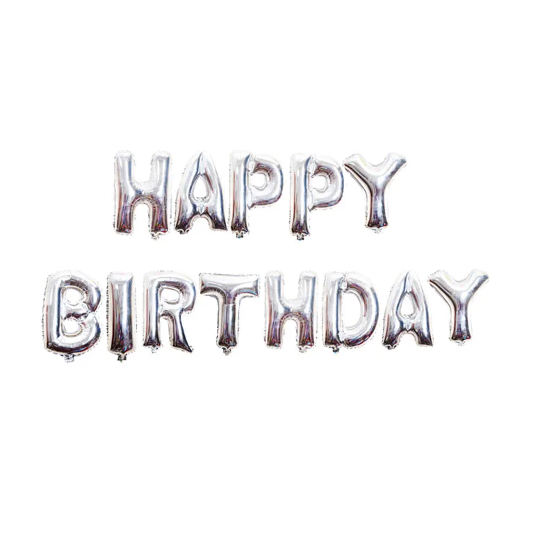 Шарик с надписью happy birthday 16 дюймов украшение для первого дня рождения детский