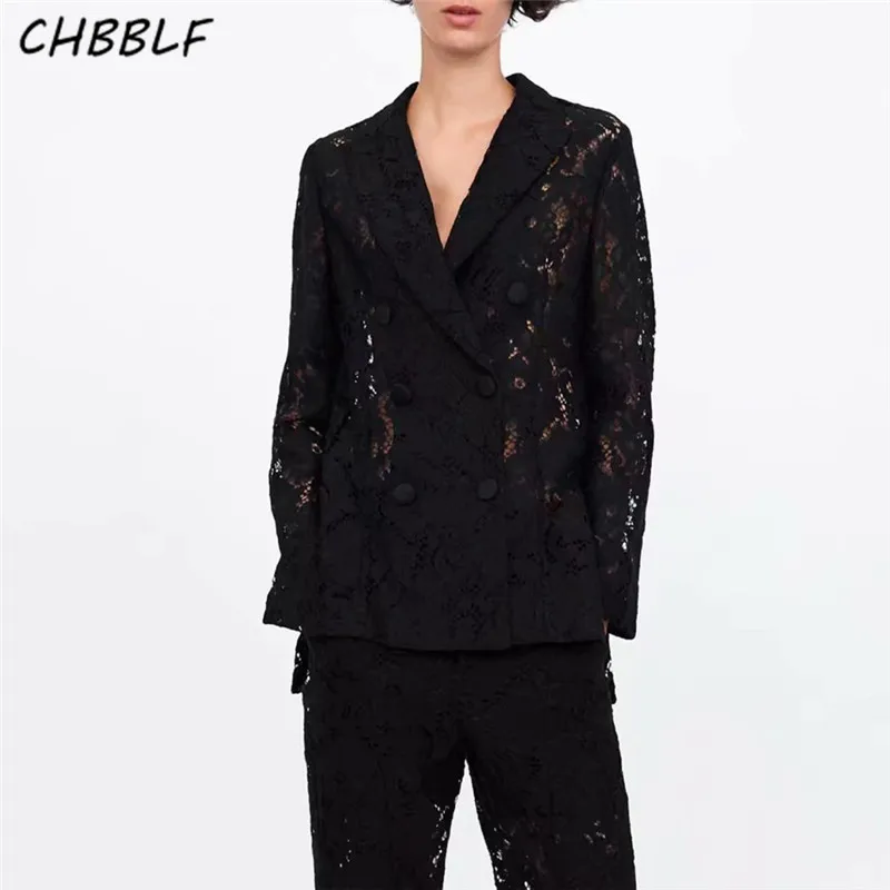 Женская кружевная блузка CHBBLF с длинным рукавом и отложным воротником BGB9137| |