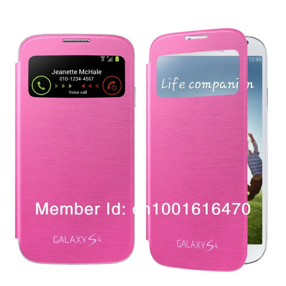 New Premium Flip S View PU Leather Case Cover For Samsung Galaxy S4 Siv I9500 |