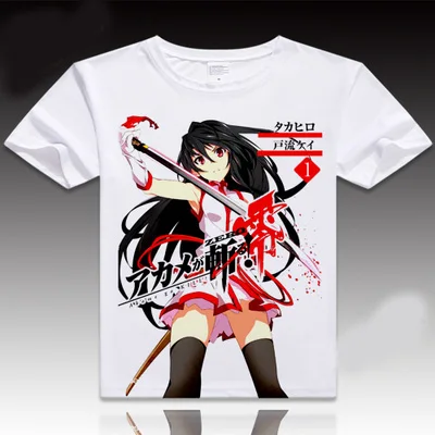 Футболка аниме Akame ga KILL косплей футболка с коротким рукавом Tatsumi дышащие топы