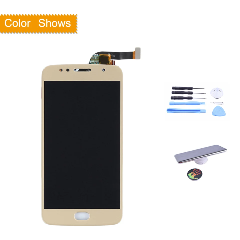 gold with gift 5," для Motorola Moto G5S ЖК-дисплей сенсорный экран дигитайзер сенсор полный ЖК-дисплей в сборе XT1791 XT1792 XT1794 XT1795 XT1797 - Цвет: gold with gift