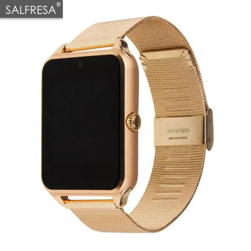 Смарт часы GT08 Plus с металлическим ремешком Bluetooth наручные поддержка sim карты TF Android