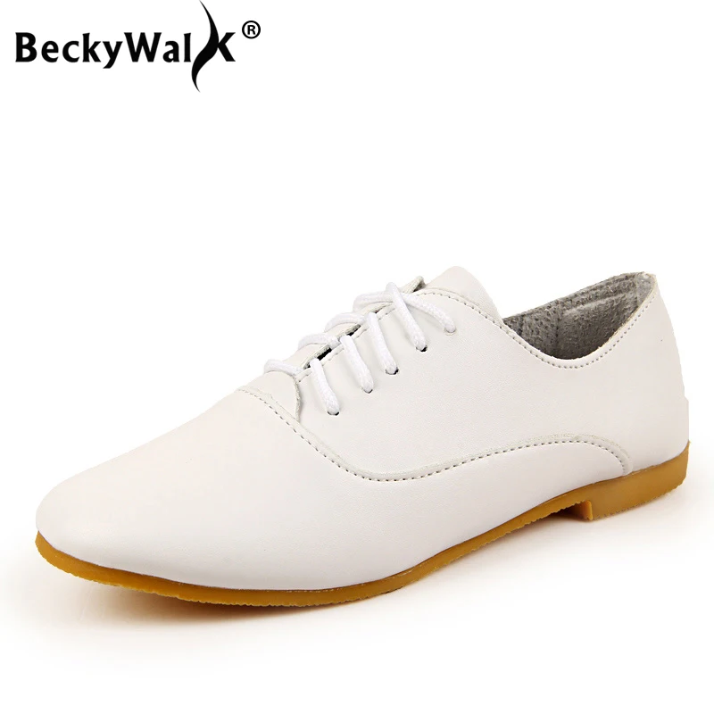 BeckyWalk/Женская обувь для отдыха на плоской подошве женская из натуральной кожи