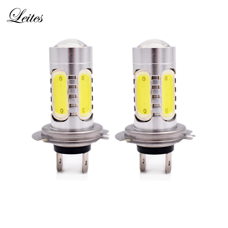 Leite 2шт H7 светодиодный COB Авто 7 5 Вт H7/H11/H1/H3 белый светильник противотуманный s для