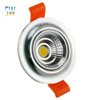 led cob ceiling light silver body 5w dimmable cob chip spot light lampm recessed ac85 265v free shipping