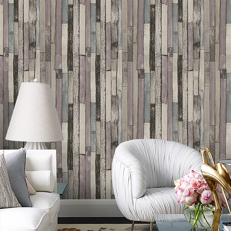 

Beibehang Retro Imitation Wooden Wallpaper Student Dormitories TV Backdrop Home Furnishings Nordic 3d Wallpaper papel de parede