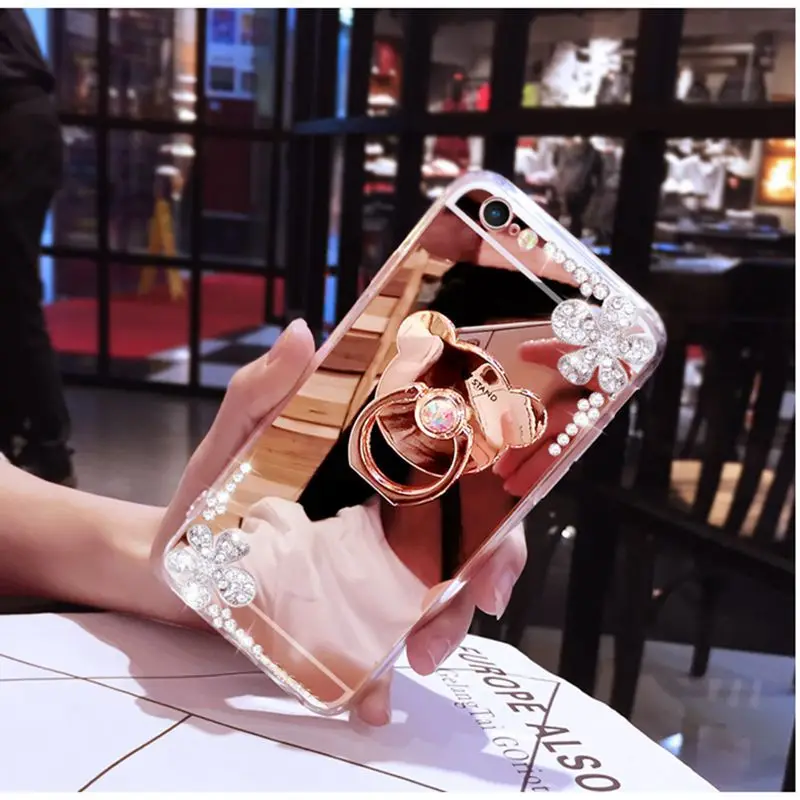 Чехол для LG g3 g4 g5 g6 v10 v20 с бриллиантовыми стразами и зеркальными мягкими