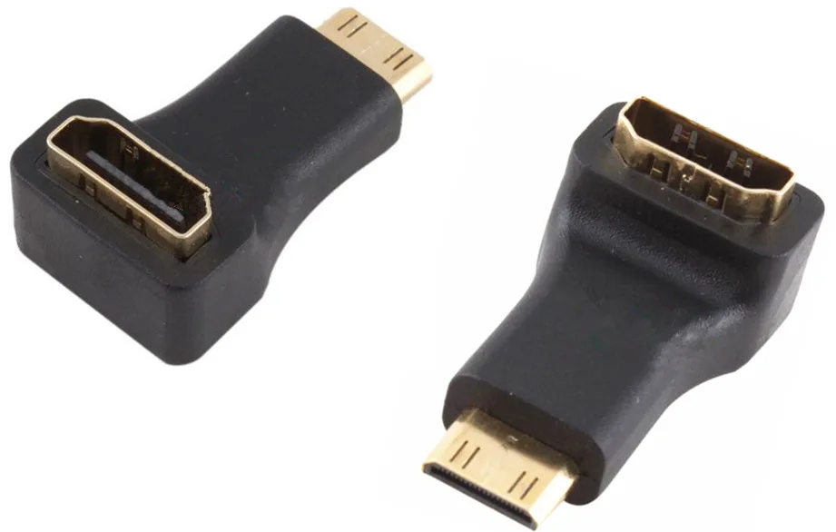 Переходник с разъема HDMI типа А на Mini C угловой разъем 90|female to female hdmi|type c femaletype hdmi |