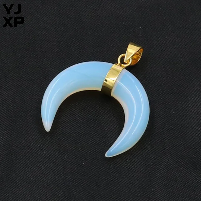 YJXP оптовая продажа 10 шт. натуральный смешанный камень кристалл полумесяц