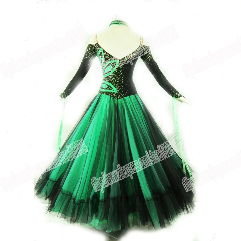 

New style Latin Ballroom dance costume,BALLROOM DANCEWEAR,latin dance competition dresses,Tango dance dresses,GREEN DANCE DRESS,