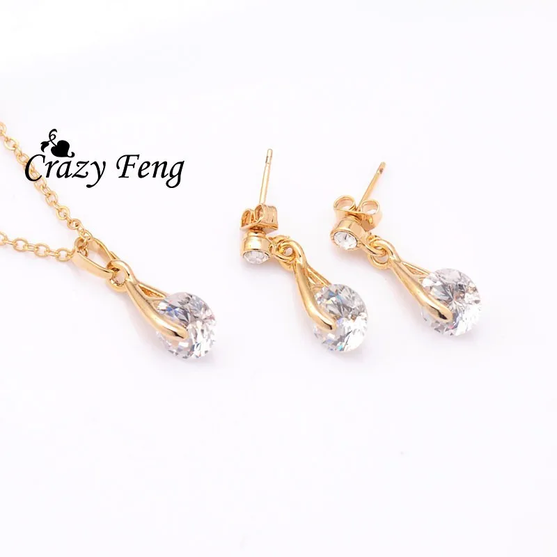 Индийские ювелирные изделия Свадебные Ювелирные наборы Модный золотой цвет