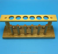 laboratory wooden test tubes rack 6 hole and wood material 21mm in diameter