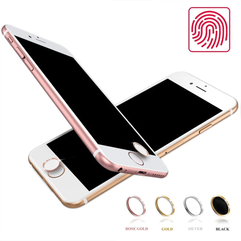 10 шт алюминевый за счет сканера отпечатков пальцев наклейки на кнопку &quotдомой&quot