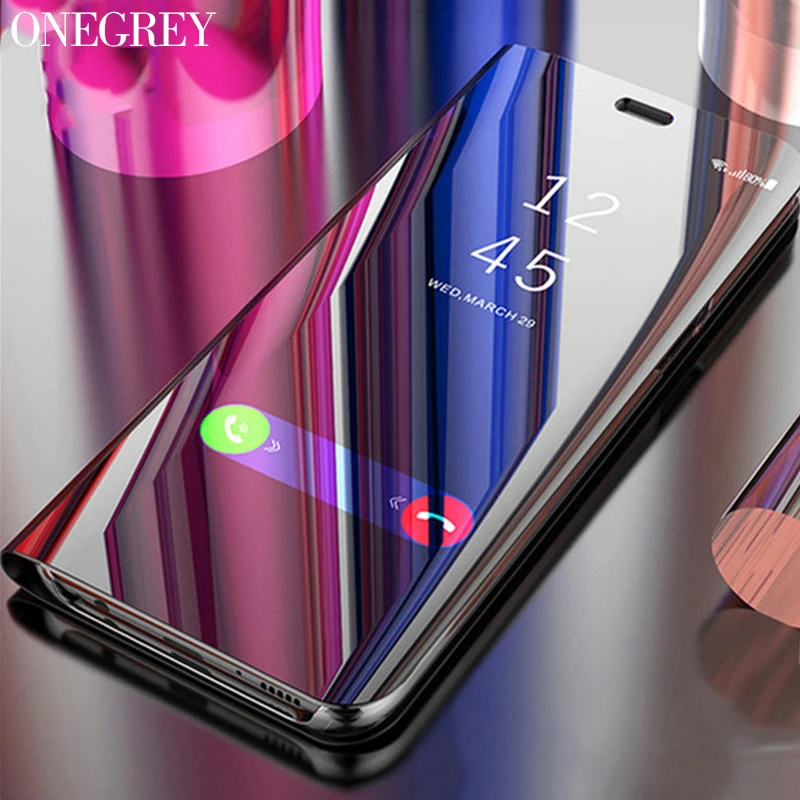 360 чехол для Huawei Honor Note 10 9i Plus Play V10 9 Lite Nova 3 3i Y5 Y6 Y7 Prime P20 2018 роскошный зеркальный сенсорный флип с