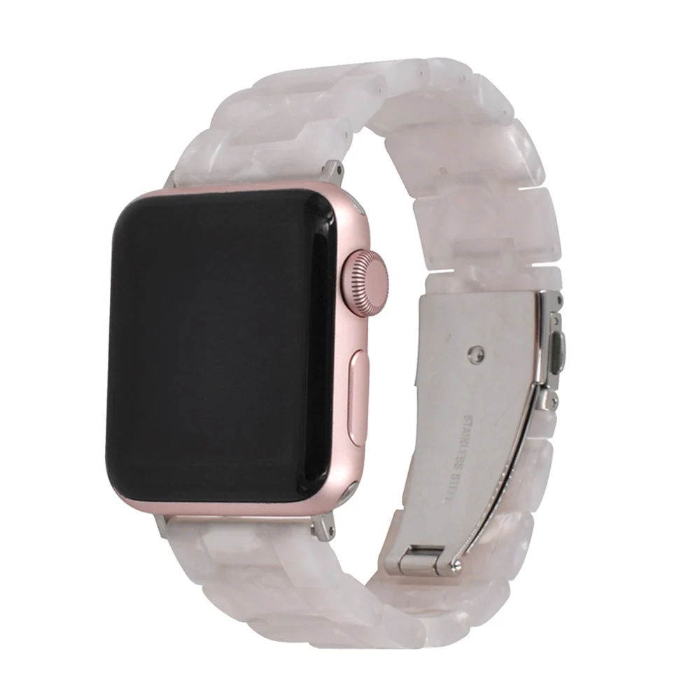 Модные резиновый ремешок для наручных часов Apple Watch, версии 40/44/38/42 мм легкий браслет для наручных часов iWatch серии 5 4 3 2 1 ремешок на запястье