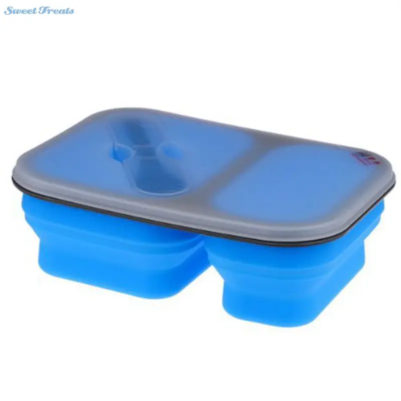 Коробка для завтрака с 2 отсеками и столовыми приборами|collapsible lunch box|lunch compartmentsbox